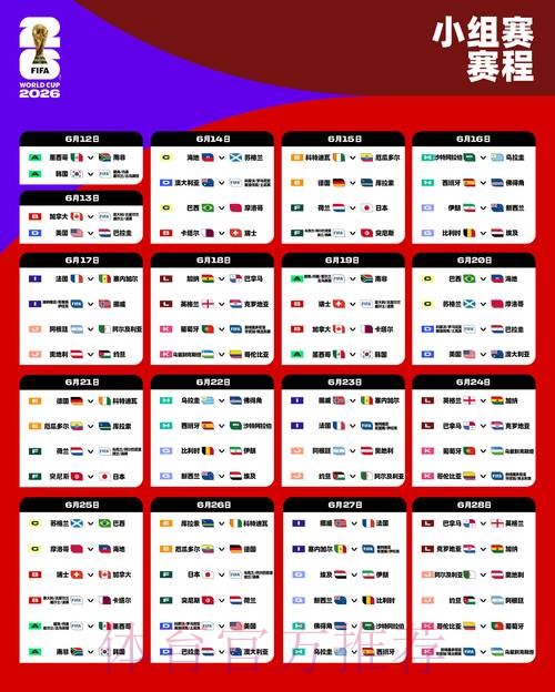 2026世界杯赛程时间及详细安排介绍